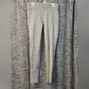Ann Taylor LOFT pull on dress pants plaid ponte